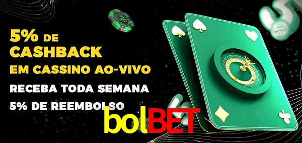Promoções do cassino ao Vivo bolbet